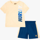 Hurley Toddler Boys Vertical Fastlane Tee and Shorts 2 pc. Set