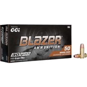Blazer Ammunition 30 Super Carry 115 Gr. Full Metal Jacket 50 Rounds