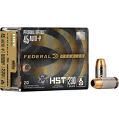 Federal Premium HST 45 ACP 230 Gr. Jacketed Hollow Point 20 Rounds
