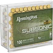 Remington Subsonic .22 LR 40 Gr. Copper Plated Hollow Point 100 Rounds