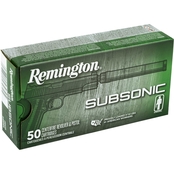 Remington Subsonic 9MM 147 Gr. Flat Nose Enclosed Bullet 50 Rounds
