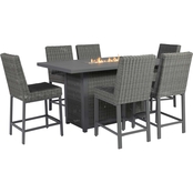 Signature Design by Ashley Palazzo 7 pc. Outdoor Bar Height Set