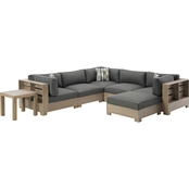 Signature Design by Ashley Citrine Park 6 pc. Outdoor Sectional with End Table