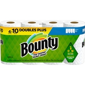 Bounty Select-A-Size Paper Towels, 4 Double Plus Rolls, White, 113 Sheets Per Roll