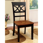 Furniture of America Maxey Wood Dining Chair 2 pk.