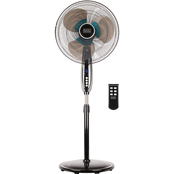 Black + Decker 16 in. Dual Blade Stand Fan with Remote and Round Base