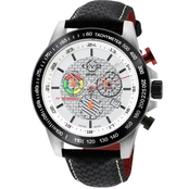 Gevril Gv2 Men's Scuderia Multifunction Chronograph Swiss Leather Watch 9920