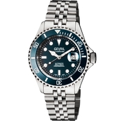 Gevril Men's Wall Street ETA 2824 Swiss Automatic Blue Ceramic Bezel Watch 4853B