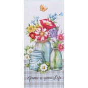 Kay Dee Flower Market Mason Jars Dual Purpose Terry Towel