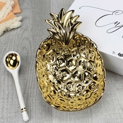 Pampa Bay The Golden Pineapple Bowl and Spoon Serving Set