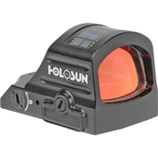 Holosun 507C Solar 1x 32 MOA Ring/2 MOA Green Dot Side Battery Pistol Sight Black