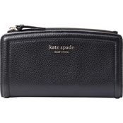 Kate Spade New York Knott Pebbled Leather Zip Slim Wallet