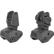 F.A.B. Defense Polymer Flip Up Front and Rear Sight Fits Picatinny Black