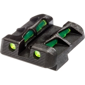 Hi-Viz LiteWave Fiber Optic Rear Sight for Glock 17/19/22, Green/Red/Black
