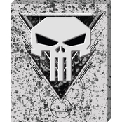 Marvel Punisher Logo on Textured Background Canvas Wall Art