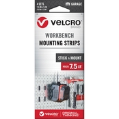 Velcro Workbench Mounting Strips, 1-1/2 in. x 1/2 in., Black, 4 Sets