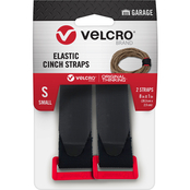 Velcro Brand Garage Elastic Cinch Strap 8 in. x 1 in. with Red D Ring 2 pk.