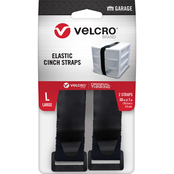 Velcro Brand Garage Elastic Cinch Straps 30 in. x 1 in. Black 2 pk.