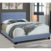 Progressive Furniture Jordan All-In-One Powder Blue Upholstered Bed