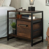 Sauder Small Side Table with Drawer in Barrel Oak