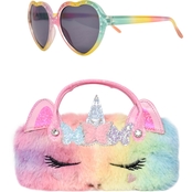OMG Accessories Gwen Butterfly Crown Tie Dye Sunglass Case and Sunglasses