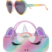 OMG Accessories Miss Gwen Unicorn Rainbow Sunglass Case and Matching Sunglasses