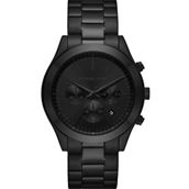 Michael Kors Slim Runway Chronograph Black Stainless Steel Watch MK8919