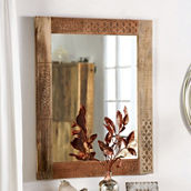 Furniture of America Druze Natural Rustic Decorative Mirror