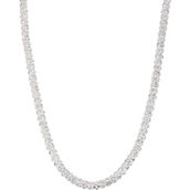 Napier Silvertone Crystal Pave Collar Necklace