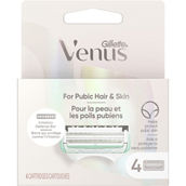 Gillette Venus for Pubic Hair and Skin Women's Razor Blades, 4 Refills