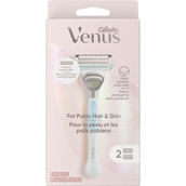 Gillette Venus for Pubic Hair and Skin Women's Razor Handle + 2 Blade Refills