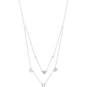 Sterling Silver 1/10 CTW Diamond Layer Necklace