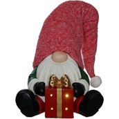 Sinomart 38 in. MGO LED Gnome with Gift Box and Fabric Hat
