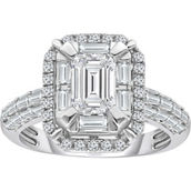 Ray of Brilliance 14K White Gold 2 CTW IGI Certified Lab Emerald Bridal Ring