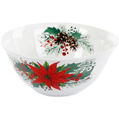 Gibson Home New Poinsettia 10 in. Serving Bowl
