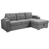 Primo International Belmont Button Tufted Sleeper Sectional with Storage