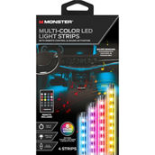 Monster MultiColor LED Light Strips with Remote and Music Control 4 pc.