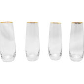 Gibson Home Imagination Stemless Champagne Flute 4-pc. Set