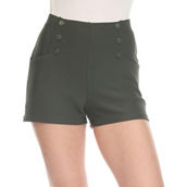 White Mark Tailored Front Button Shorts