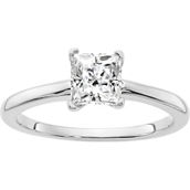 True Origin 14KW 3/4 Carat Lab Grown Princess Diamond Solitaire Engagement Ring