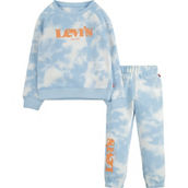 Levi's Little Girls Tie Dye Knit Sweatshirt and Pants 2 pc. Set