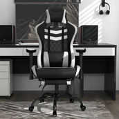 Furniture of America Nosse White Adjustable Gaming Chair
