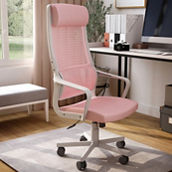 Furniture of America Tilih Pink-White Mesh Office Chair