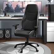Furniture of America Aguil White Trim Adjustable Gaming Chair