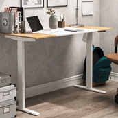 Furniture of America Quade Wood Metal Adjustable Desk