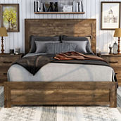 Furniture of America Kodo Rustic Wood Panel Bed