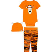Disney Infant Boys Winnie The Pooh Tigger Bodysuit, Pants and Hat 3 pc. Set