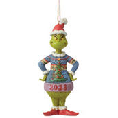 Jim Shore Dated 2023 Grinch Ornament