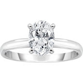 Ray of Brilliance 14K White Gold 1 1/2 CTW Lab Grown Oval Diamond Solitaire Ring