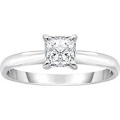 Ray of Brilliance 14K White Gold 1/2 CTW Lab Grown Princess Solitaire Ring